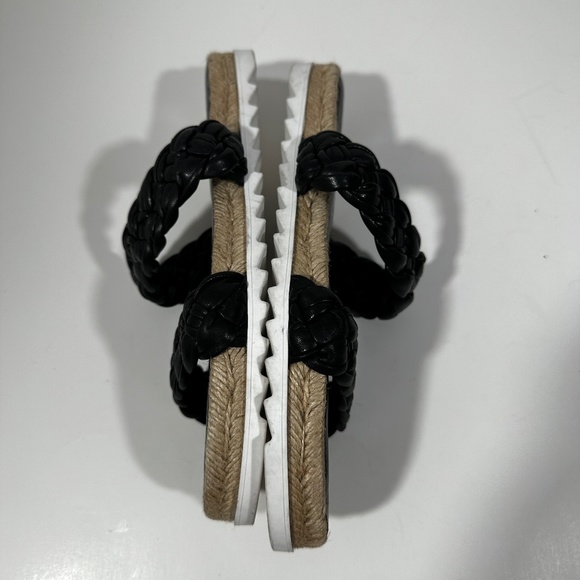 Marc Fisher [ Women's 9 ] Jaimee Espadrille‎ Braided Slide Sandal Black - Picture 9 of 12